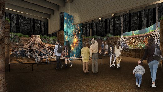 テーマ館の展示１（パース）