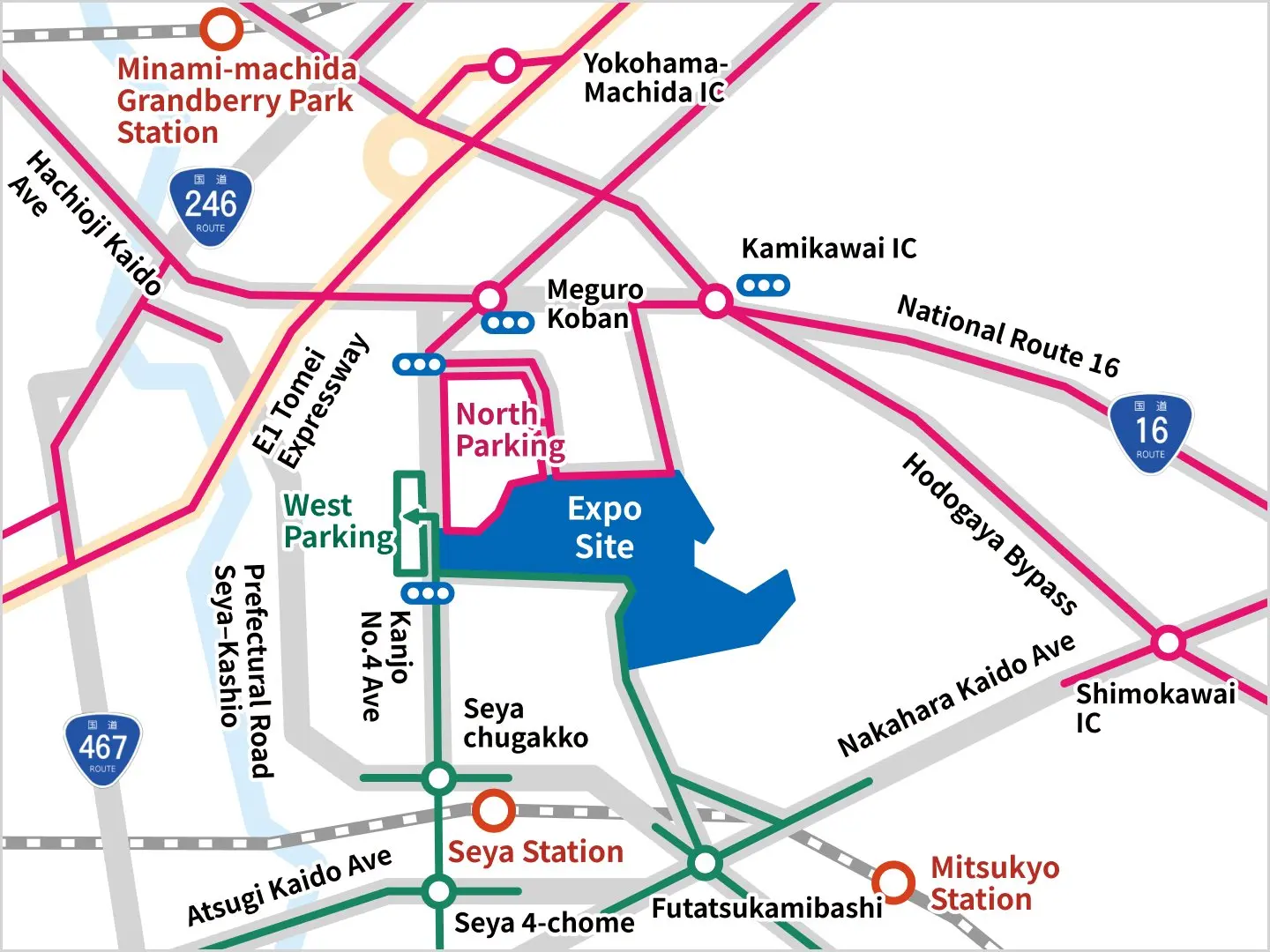 transportation map for car and motorcycle